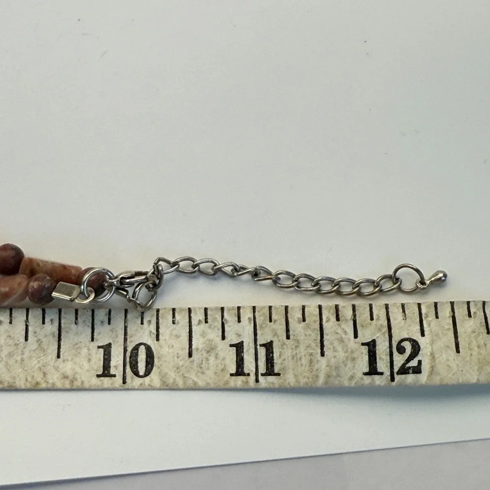 Brown Square‎ Jasper Gemstone Beaded Necklace Women Fashion Jewelry
